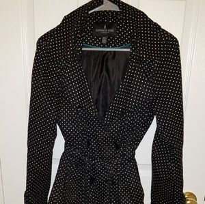 Polka dot trench coat